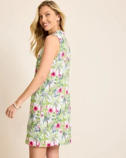Tommy Bahama Two Palms Coastal Palms Linen Shift Dress-Women Dresses