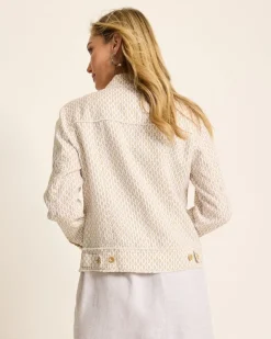 Tommy Bahama Two Palms Geo Gem Linen Jacket-Women Jackets