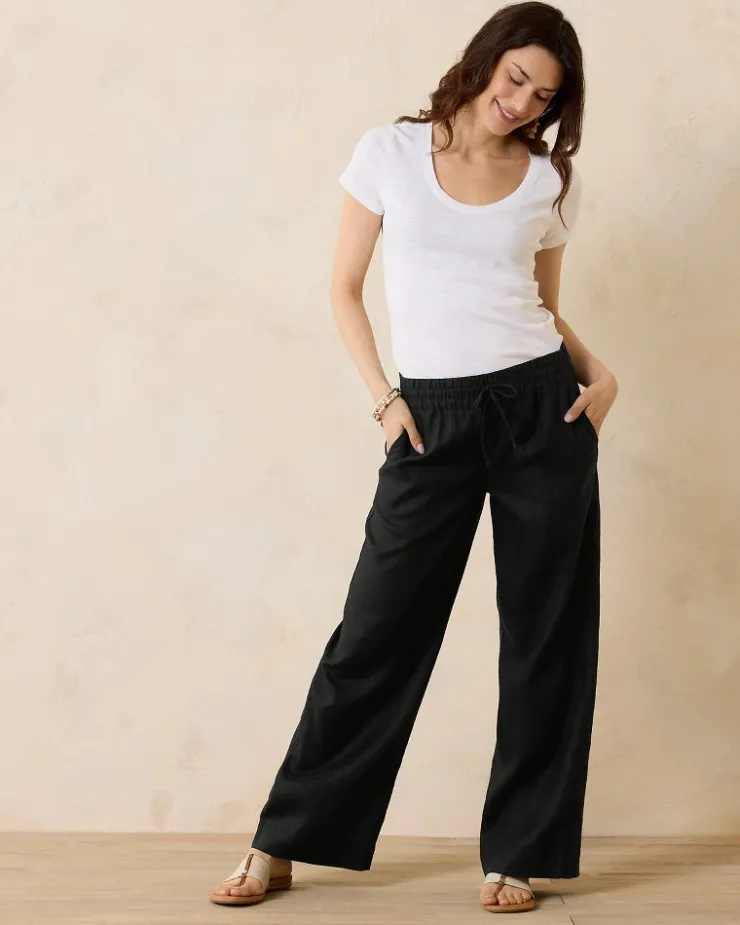 Tommy Bahama Two Palms High-Rise Linen Easy Pants-Women Pants & Crops