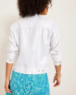 Tommy Bahama Two Palms Shimmer Linen Jacket-Women Jackets
