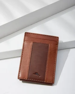 Tommy Bahama Two-Tone Magnetic Card Holder- Wallets & Tech Accessories