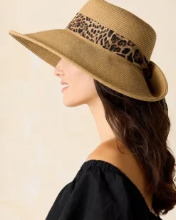Tommy Bahama Ultra-Braid Fold Back Bow Hat-Women Hats & Caps