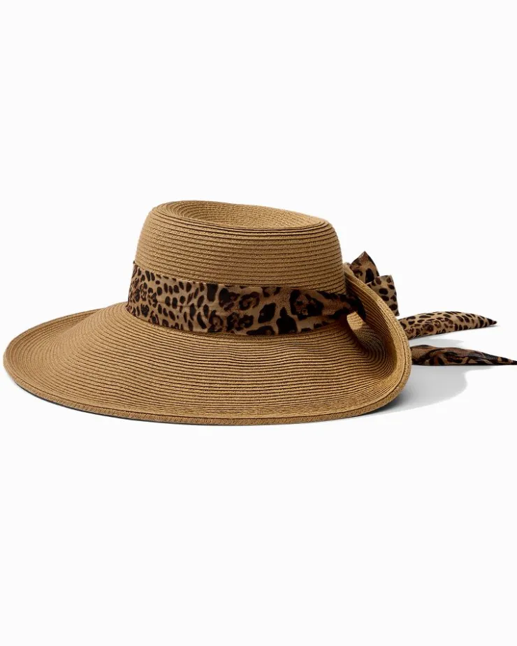 Tommy Bahama Ultra-Braid Fold Back Bow Hat-Women Hats & Caps