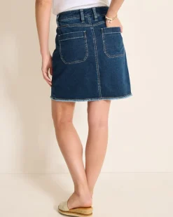 Tommy Bahama Utility Denim Skirt-Women Skirts