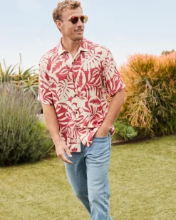 Tommy Bahama Veracruz Cay Lindavista Leaves Short-Sleeve Shirt- Shirts
