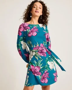 Tommy Bahama Villa Garden Long-Sleeve Short Dress-Women Dresses