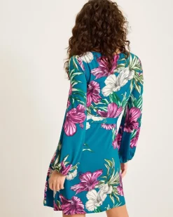 Tommy Bahama Villa Garden Long-Sleeve Short Dress-Women Dresses