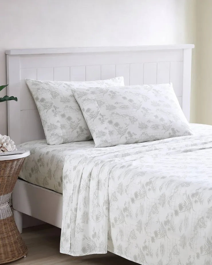 Tommy Bahama Vintage Map Sheet Set, King- Sheet Sets & Bedskirts