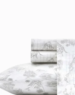 Tommy Bahama Vintage Map Sheet Set, King- Sheet Sets & Bedskirts