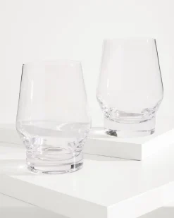 Tommy Bahama Viski® Heavy Base Crystal Whiskey Glasses - Set of 2- Drinkware & Bar