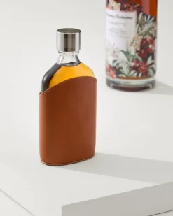 Tommy Bahama Viski® Parker Leather Flask- Drinkware & Bar