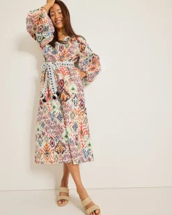 Tommy Bahama Vista Cove Long-Sleeve Midi Dress-Women Dresses