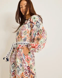 Tommy Bahama Vista Cove Long-Sleeve Midi Dress-Women Dresses