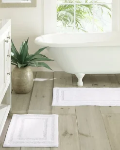 Tommy Bahama White Isla Bath Rug Set of 2- Bath