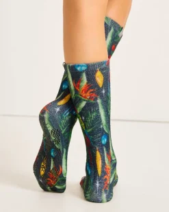 Tommy Bahama Women's Island Soft® Holiday Parrot Socks-Women Sleepwear
