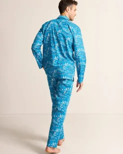 Tommy Bahama Woven Long Sleeve & Pants Pajama Set- Loungewear & Pajamas