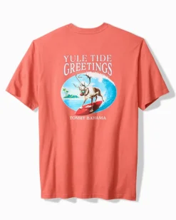 Tommy Bahama Yule Tide Greetings Graphic T-Shirt- T-Shirts|Shirts